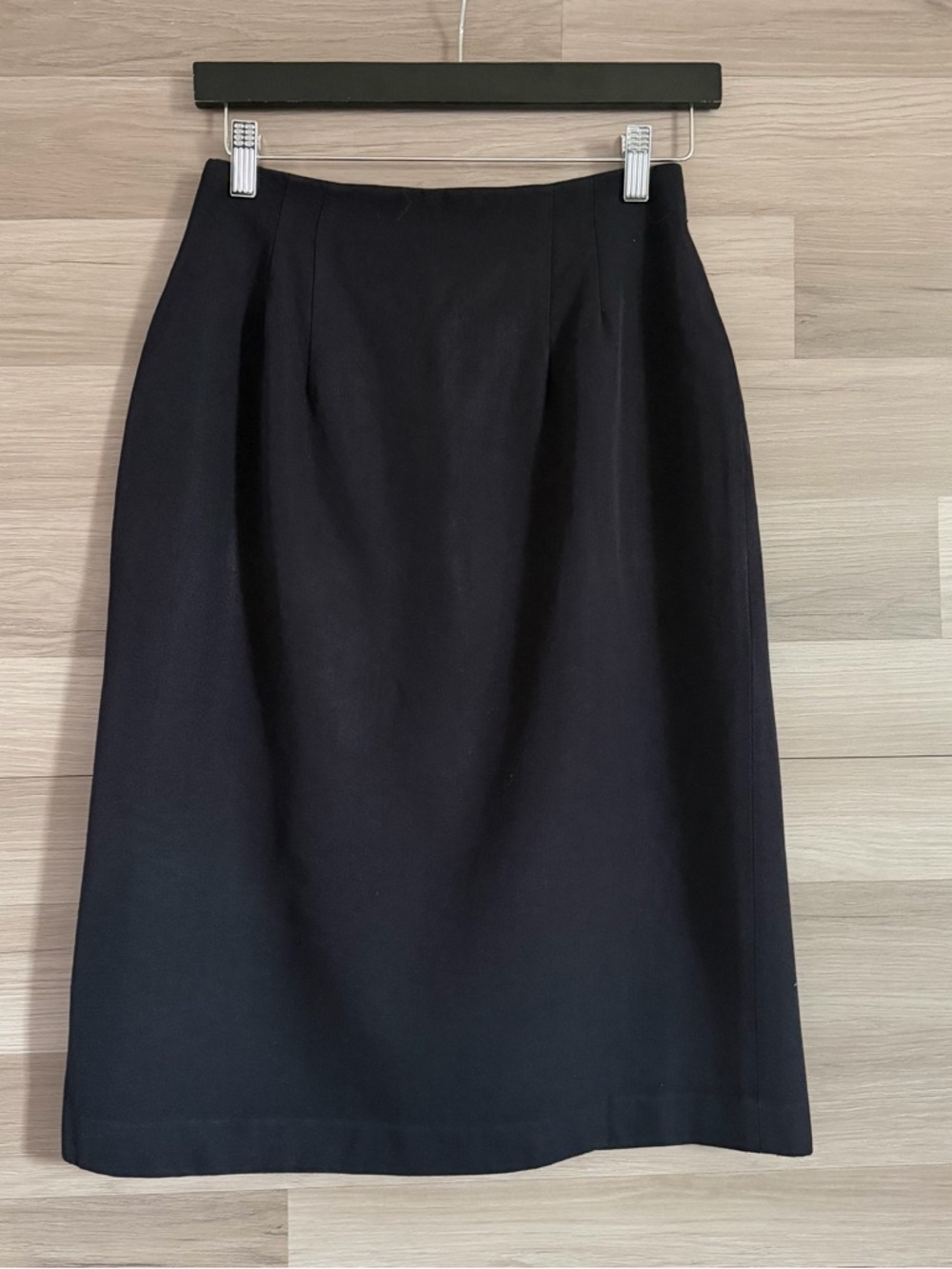 Vintage Mister Leonard Pure Virgin Wool Black Pencil Skirt
Made in Canada
